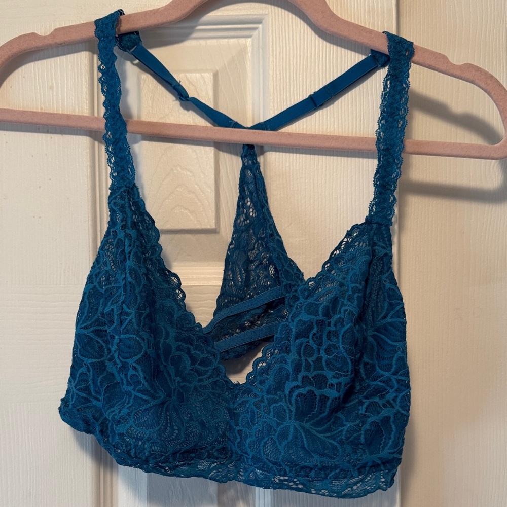 Target Lace Bralette in Deep Blue